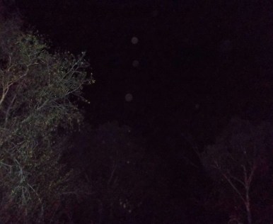 Pillar formation, in sync with visualizing myself in a pillar of white light, April 2, 2013. Orbs often reflect or instruct like this.