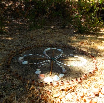 Sacred Circle in the beech grove in my garden.