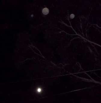 'Three Wise Men' above the Moon, Dec 12, 2014