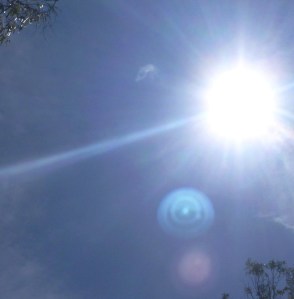 Ship appears as light refraction, symbolising pituitary chakra March, 2014.