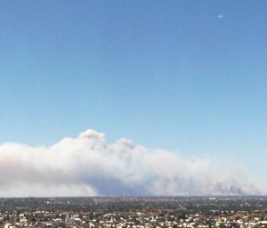 I saw the Shem Arua hovering about 300-400ft above Perth in early December, 2014, while driving down from the hills east of the city. The ship decloaked and recloaked as seen in this photo taken Jan. 10, 2015.
