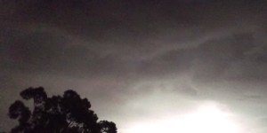 Large open 'V' in the clouds form which the bow-ship descended. V stands for Vega and the Ashtar Command.