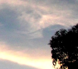 Disc-shaped cloud hole left by the ship June 29, 2015.