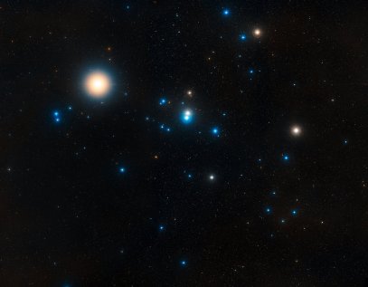 Aldebaran and the Hyades, in the Taurus constellation, Hubble telescope, photo courtesy NASA.