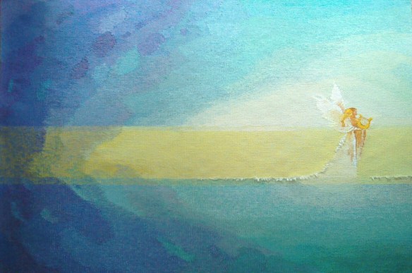 Muse II, woven 2008, 1.3m x 1m.