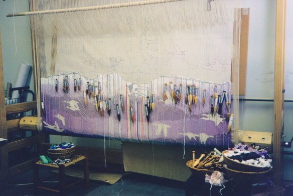 Gabriel tapestry in progress.