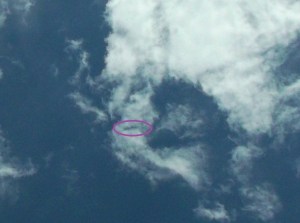 Ship's position marked.