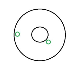 Approximation of the ship and 'pods' if viewed from above.