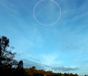 Triangular ship shape appears in chemtrail 'clouds', June 5th, 2015.