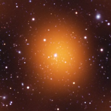 Phoenix Cluster of galaxies, microwave image: NASA.