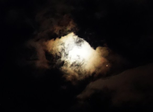Moonlit 'cloud mountain', September 10, 2016.