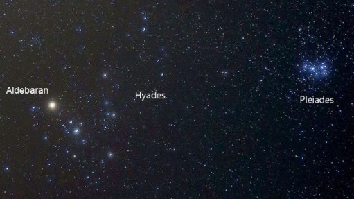 The Hyades and Pleiades star clusters in Taurs by Bob King - Copy